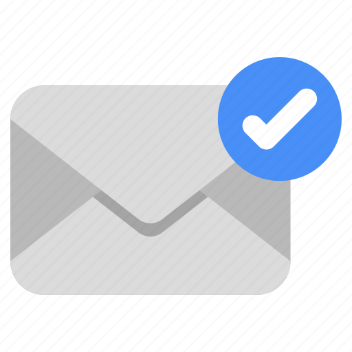 Verified mail, email, correspondence, letter, envelope icon - Download on Iconfinder