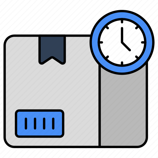 Delivery time, on time delivery, parcel, package, logistic delivery icon - Download on Iconfinder