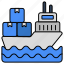 cargo boat, cargo ship, watercraft, water logistic, water shipment 