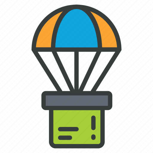 Business, delivery, landing, fly, parachuting icon - Download on Iconfinder