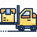 forklift, logistics, package, shopping