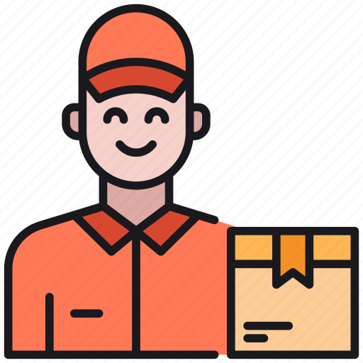 Avatar, box, courier, delivery, logistics, man icon - Download on Iconfinder