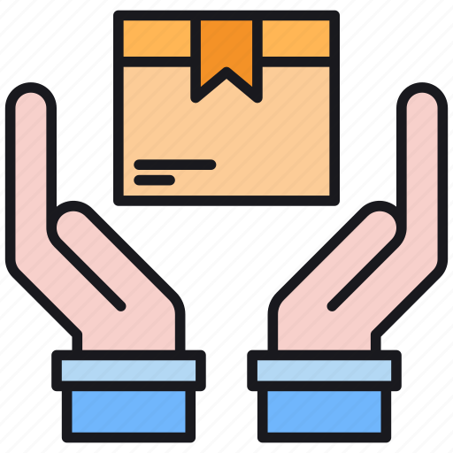 Box, careful, gift, hand, logistics icon - Download on Iconfinder