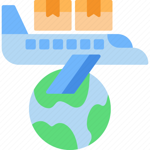 Airplane, cargo, logistics, plane, world icon - Download on Iconfinder
