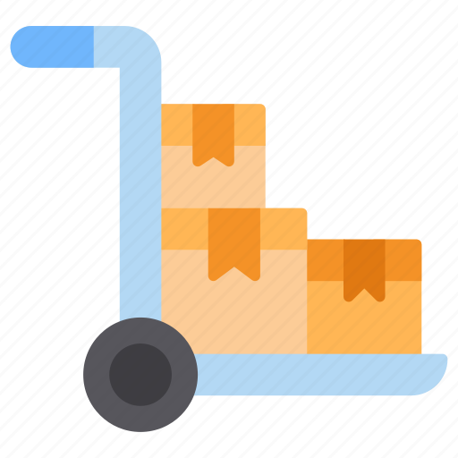 Box, delivery, logistics, package, trolley icon - Download on Iconfinder