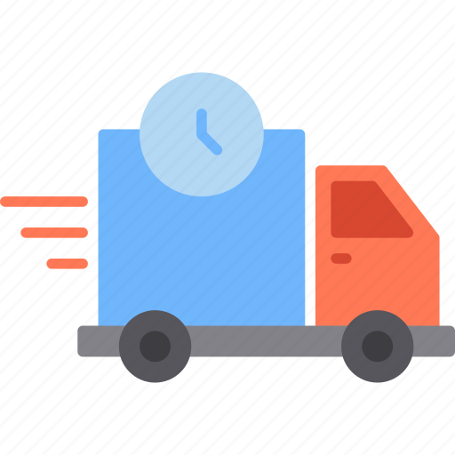 Clock, delivery, time, transportation, truck icon - Download on Iconfinder