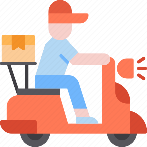 Delivery, logistics, people, transportation, vespa icon - Download on Iconfinder