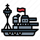 boat, destroyer, military, ship