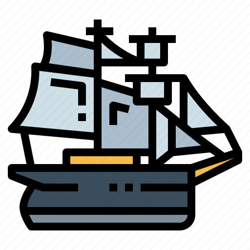Barquentine, boat, ship, transportation icon - Download on Iconfinder