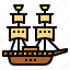 boat, brig, ship, transportation 