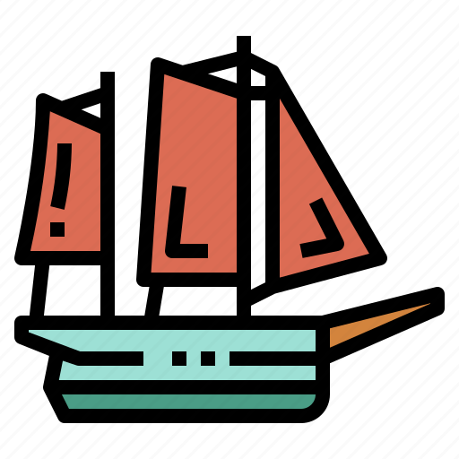 Boat, lugger, sailboat, transportation icon - Download on Iconfinder