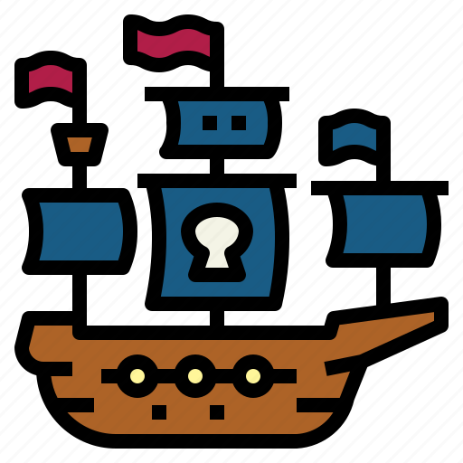 Antique, frigate, pirate, ship icon - Download on Iconfinder