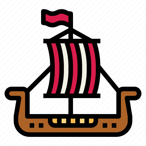 Sailboat, ship, transportation, viking icon - Download on Iconfinder