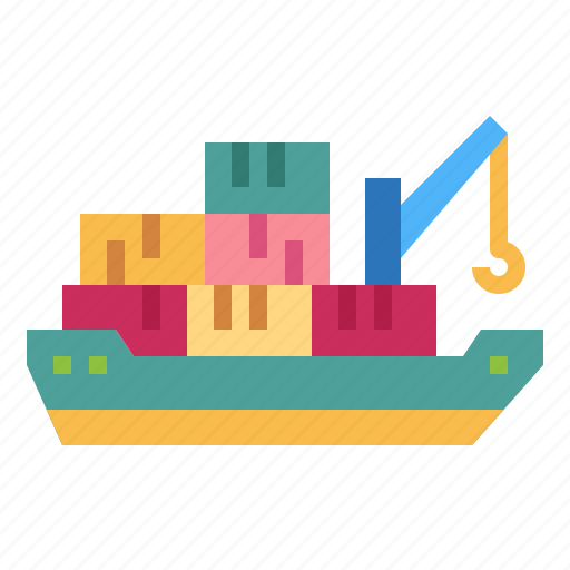 Barge, boat, industry, shipping icon - Download on Iconfinder