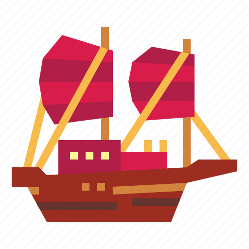 Boat, junk, sailboat, ship, transportation icon - Download on Iconfinder