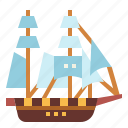 boat, sailboat, schooner, topsail, transportation