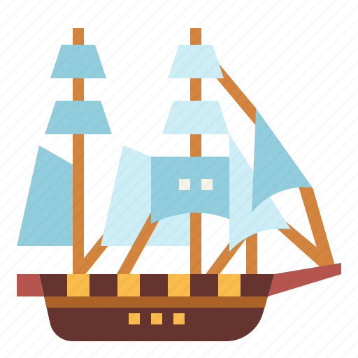 Boat, sailboat, schooner, topsail, transportation icon - Download on Iconfinder