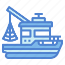 boat, fishing, ship, transportation, trawler