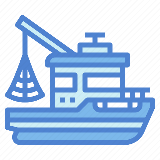 Boat, fishing, ship, transportation, trawler icon - Download on Iconfinder
