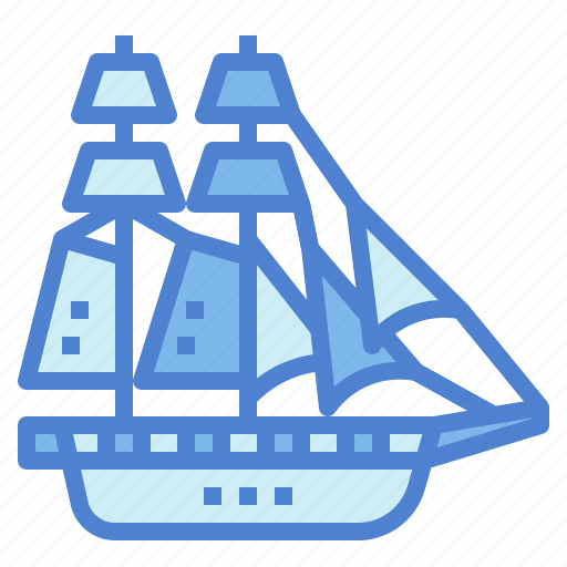 Boat, brigantine, sailboat, transportation icon - Download on Iconfinder