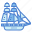 boat, brigantine, sailboat, transportation 