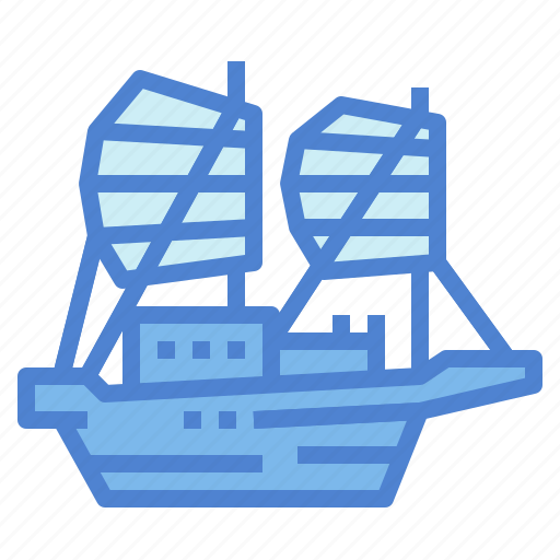 Boat, junk, sailboat, ship, transportation icon - Download on Iconfinder