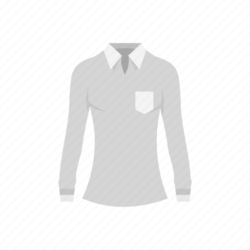 Clothes, clothing, fashion, female polo, formal, long sleeve, polo icon - Download on Iconfinder