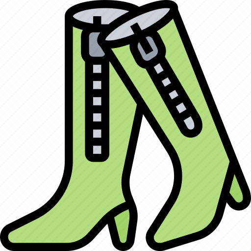 Boots, high, knee, female, clothing icon - Download on Iconfinder