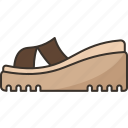 shoes, wedges, platform, sandal, woman