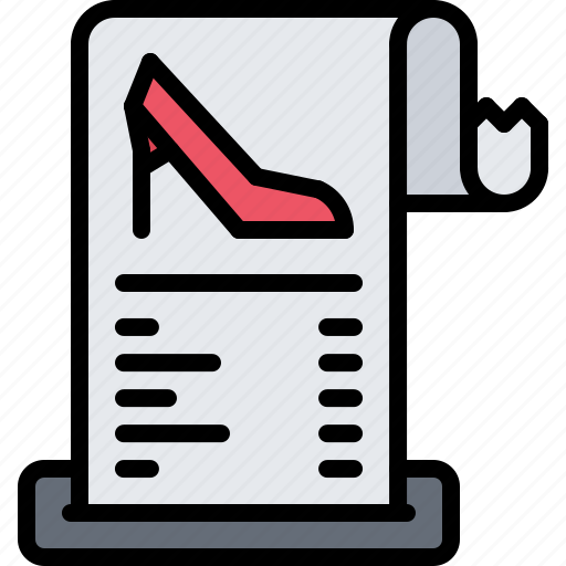 List, check, shoes, purchase, footwear, fashion, shop icon - Download on Iconfinder