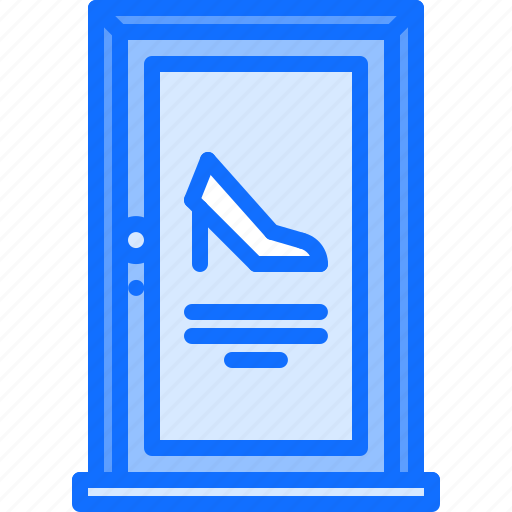 Shoes, door, sign, footwear, fashion, shop icon - Download on Iconfinder