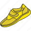 shoe, shoes, yellow, sneaker 