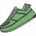 footwear, shoe, shoes, green