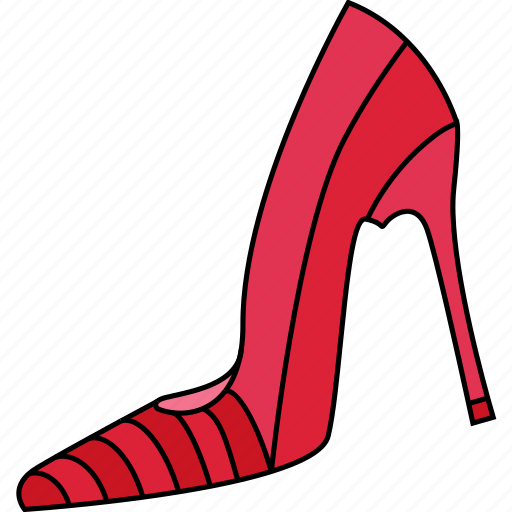 Heels, high heels, red, woman, fashion icon - Download on Iconfinder