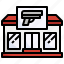 gun, shop, store, weapon, buildings 