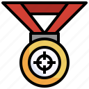 medal, shooting, aim, reward