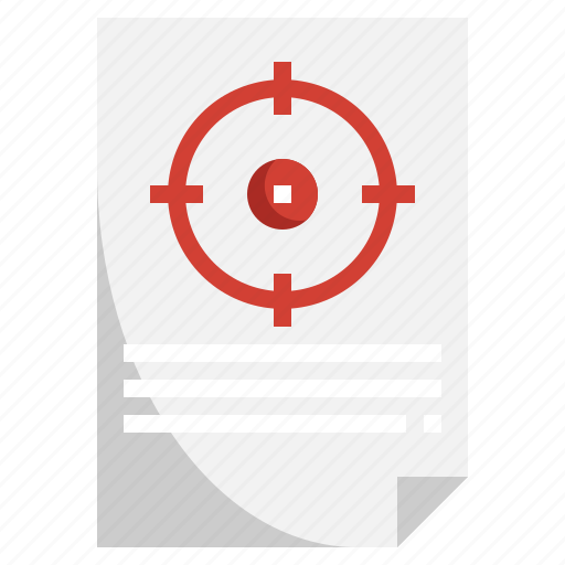 Document, circular, target, shooting, gun, file icon - Download on Iconfinder