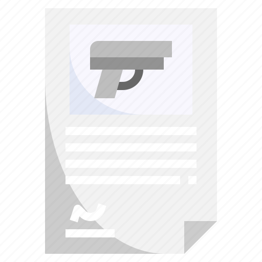 License, certificate, file, gun icon - Download on Iconfinder