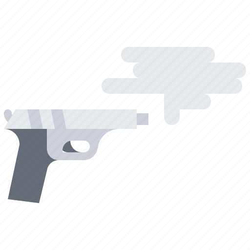 Gun, pistol, smoke, shot, shooting, range, weapons icon - Download on Iconfinder