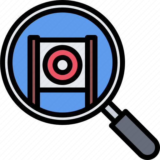 Search, magnifier, target, shooting, range, weapons icon - Download on Iconfinder
