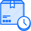 box, clock, courier, delivery, fast, premise, time 