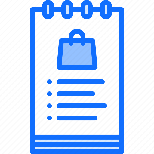 Bag, list, notebook, shop, shopping icon - Download on Iconfinder