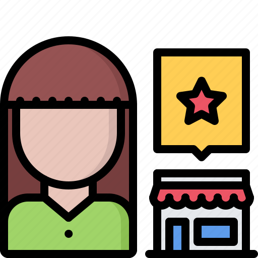 Bag, review, shop, shopping, star, store, woman icon - Download on Iconfinder