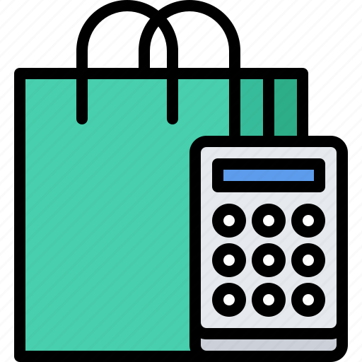 Bag, calculation, calculator, money, shop, shopping icon - Download on Iconfinder