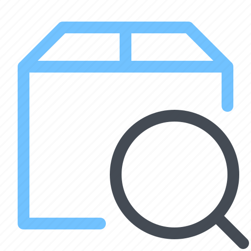 Box, find, order, parcel, search, tack, zoom icon - Download on Iconfinder