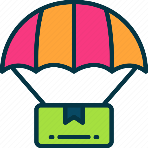 Parachute, delivery, package, shipping, transportation icon - Download on Iconfinder