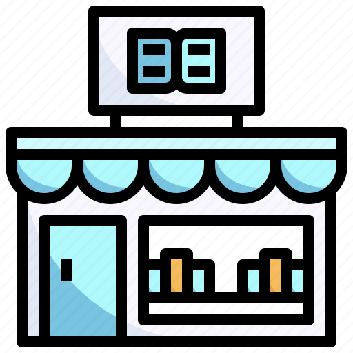 Book, shop, bookstore, library, education, building icon - Download on Iconfinder