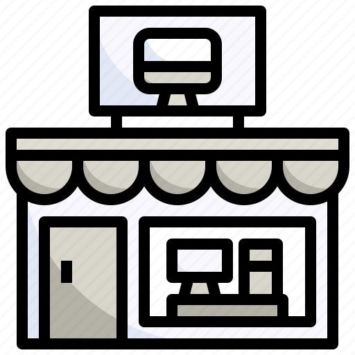 Computer, shopping, architecture, city, store icon - Download on Iconfinder