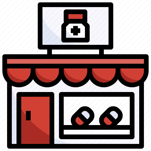 Pharmacy, medicine, pills, city, medical icon - Download on Iconfinder