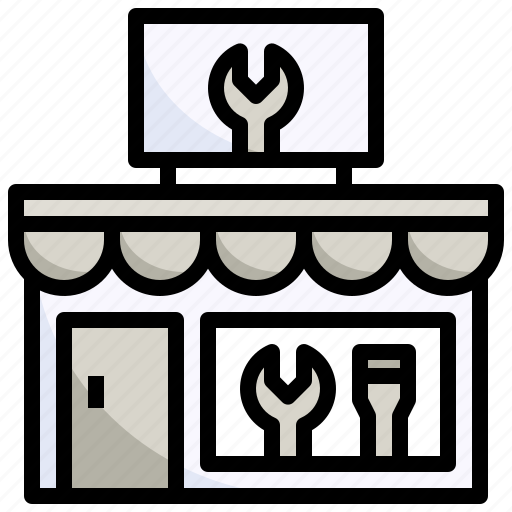 Repair, shop, wrench, service, buildings icon - Download on Iconfinder